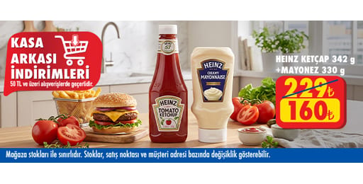 50 TL ve üzeri alışverişte 160.00 TL!