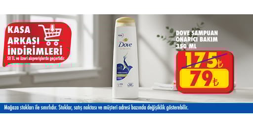50 TL ve üzeri alışverişte 79.00 TL!