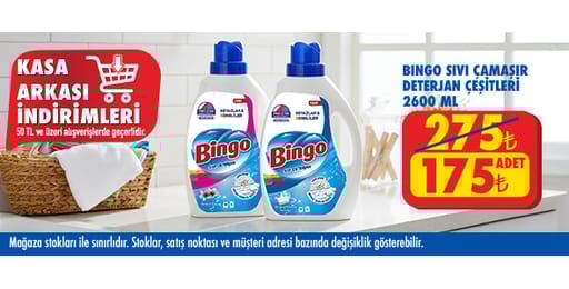 50 TL ve üzeri alışverişte 175.00 TL!