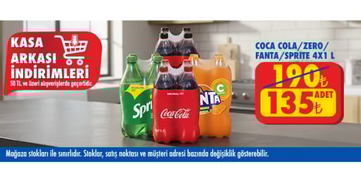 50 TL ve üzeri alışverişte 135.00 TL!