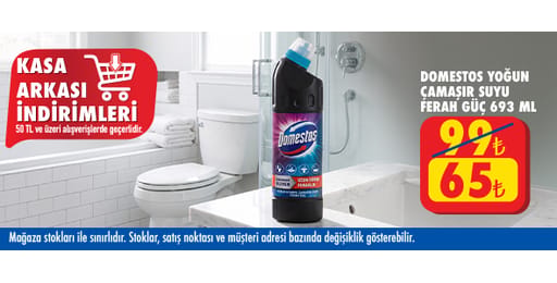 50 TL ve üzeri alışverişte 65.00 TL!