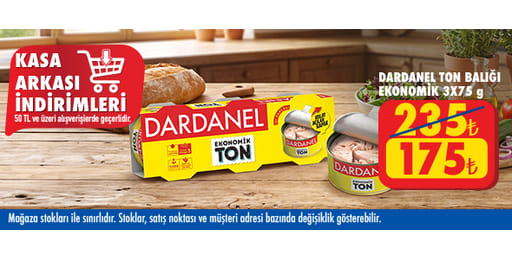 50 TL ve üzeri alışverişte 175.00 TL!