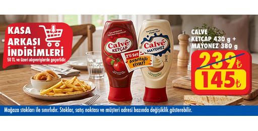 50 TL ve üzeri alışverişte 145.00 TL!