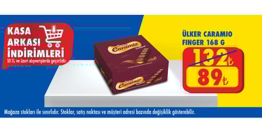 50 TL ve üzeri alışverişte 89.00 TL!