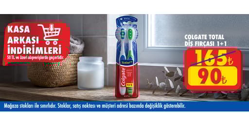 50 TL ve üzeri alışverişte 90.00 TL!