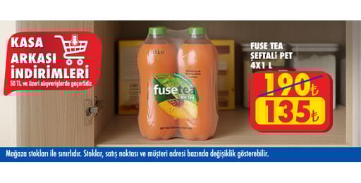 50 TL ve üzeri alışverişte 135.00 TL!