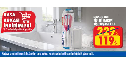 50 TL ve üzeri alışverişte 119.00 TL!
