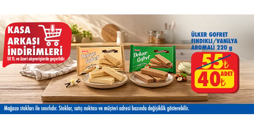 50 TL ve üzeri alışverişte 40.00 TL!