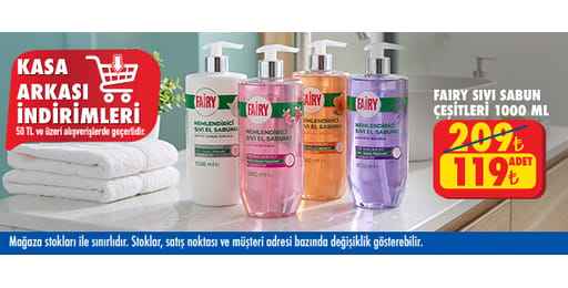 50 TL ve üzeri alışverişte 119.00 TL!