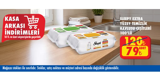 50 TL ve üzeri alışverişte 79.00 TL!