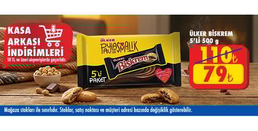 50 TL ve üzeri alışverişte 79.00 TL!