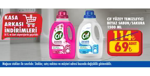50 TL ve üzeri alışverişte 69.00 TL!