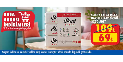 50 TL ve üzeri alışverişte 69.00 TL!