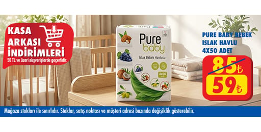 50 TL ve üzeri alışverişte 59.00 TL!