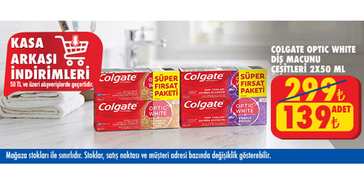 50 TL ve üzeri alışverişte 139.00 TL!