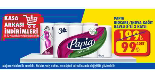 50 TL ve üzeri alışverişte 99.00 TL!