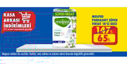 25 TL ve üzeri alışverişte 65.00 TL!