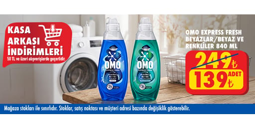 50 TL ve üzeri alışverişte 139.00 TL!