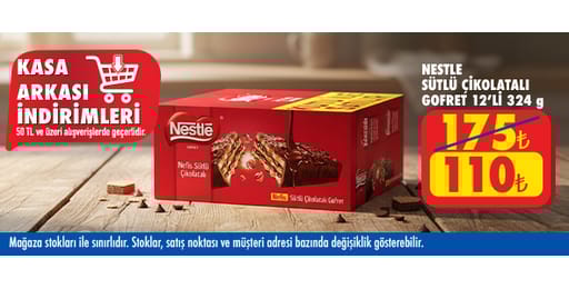 50 TL ve üzeri alışverişte 110.00 TL!