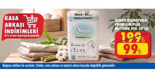 50 TL ve üzeri alışverişte 99.00 TL!