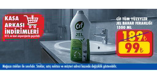 50 TL ve üzeri alışverişte 99.00 TL!