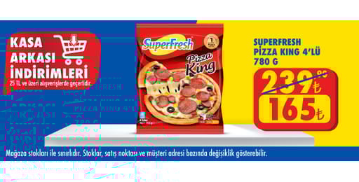 25 TL ve üzeri alışverişte 165.00 TL!