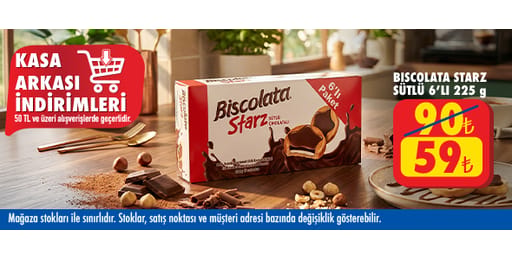 50 TL ve üzeri alışverişte 59.00 TL!