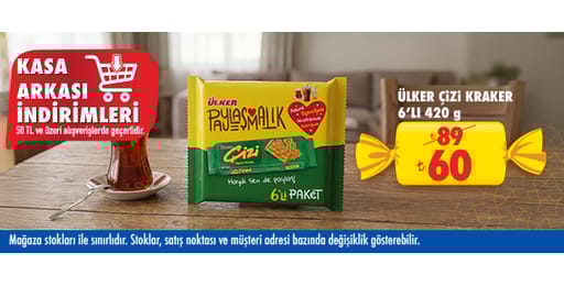 50 TL ve üzeri alışverişte 60.00 TL!
