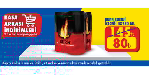 50 TL ve üzeri alışverişte 80.00 TL!