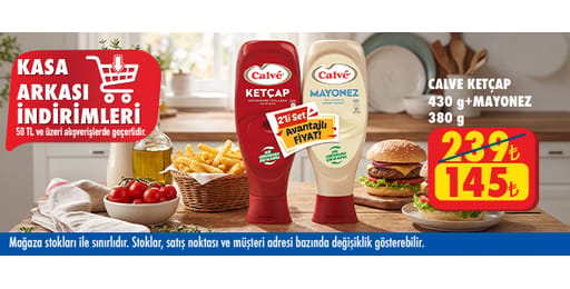 50 TL ve üzeri alışverişte 145.00 TL!