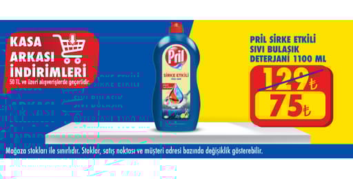 50 TL ve üzeri alışverişte 75.00 TL!