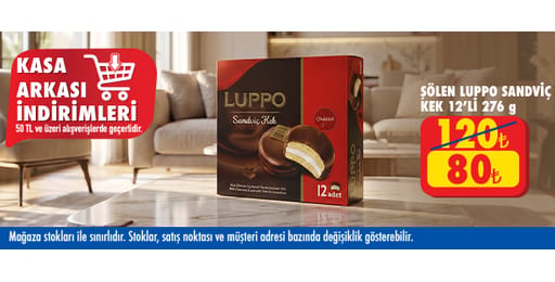 50 TL ve üzeri alışverişte 80.00 TL!