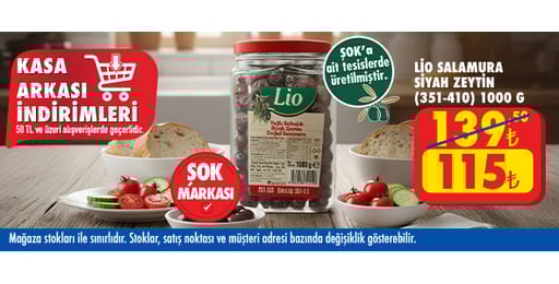50 TL ve üzeri alışverişte 115.00 TL!