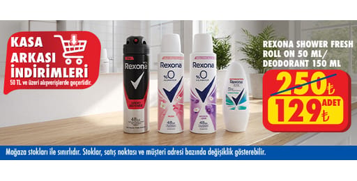 50 TL ve üzeri alışverişte 129.00 TL!