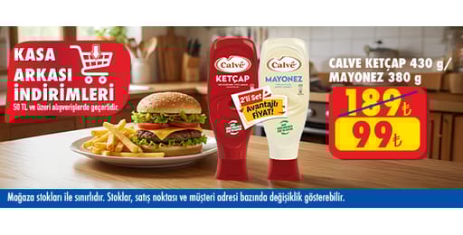 50 TL ve üzeri alışverişte 99.00 TL!