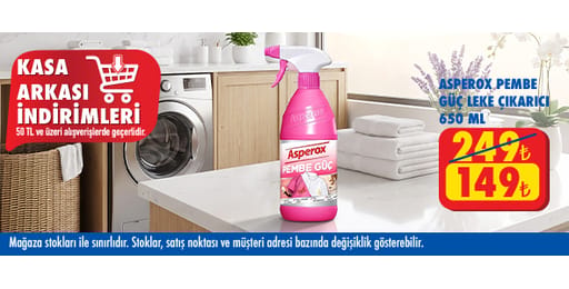 50 TL ve üzeri alışverişte 149.00 TL!