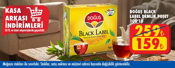 50 TL ve üzeri alışverişte 159.00 TL!