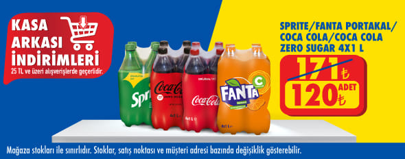 25 TL ve üzeri alışverişte 120.00 TL!