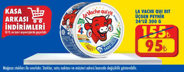 50 TL ve üzeri alışverişte 95.00 TL!