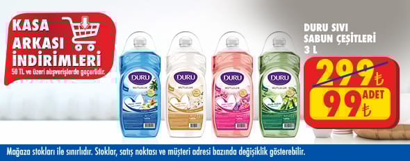 50 TL ve üzeri alışverişte 99.00 TL!