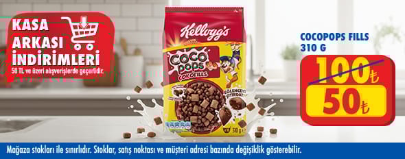 50 TL ve üzeri alışverişte 50.00 TL!