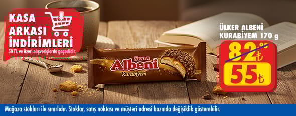 50 TL ve üzeri alışverişte 55.00 TL!