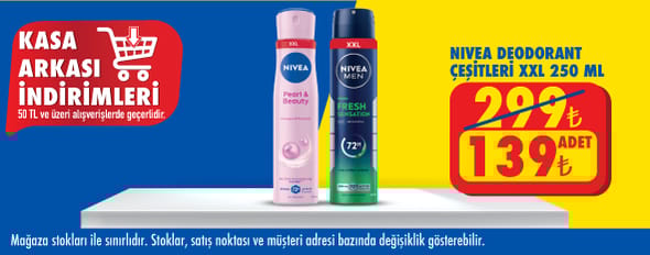50 TL ve üzeri alışverişte 139.00 TL!