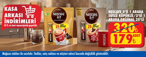 50 TL ve üzeri alışverişte 179.00 TL!