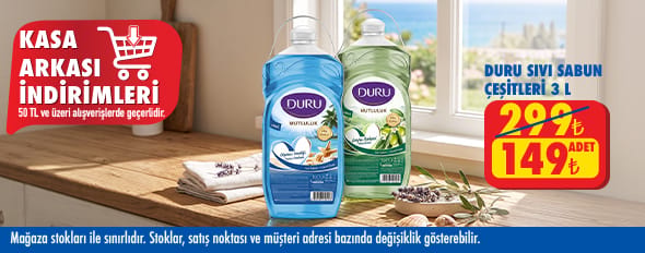 50 TL ve üzeri alışverişte 149.00 TL!
