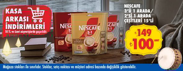 50 TL ve üzeri alışverişte 100.00 TL!