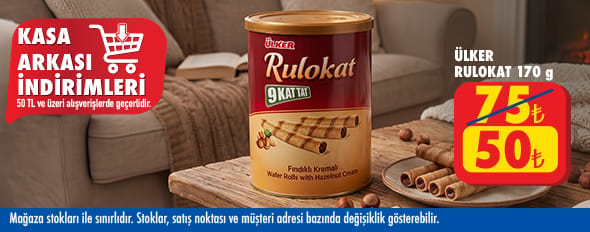 50 TL ve üzeri alışverişte 50.00 TL!