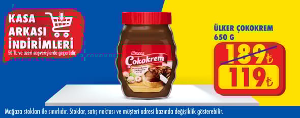 50 TL ve üzeri alışverişte 119.00 TL!