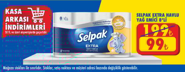 50 TL ve üzeri alışverişte 99.00 TL!