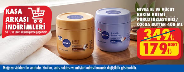 50 TL ve üzeri alışverişte 179.00 TL!